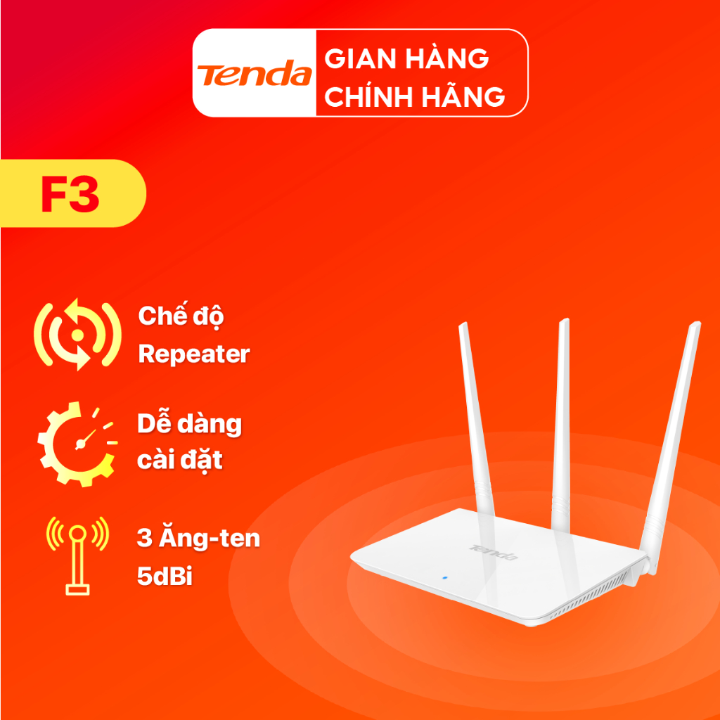 Genuine Tenda F3 Router 300Mbps, wall penetration, smart management ...