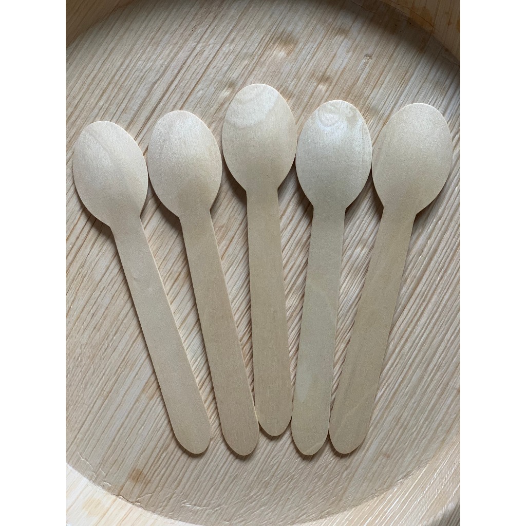 Single-use WOODEN SPOON (10 PCS) | Shopee Malaysia