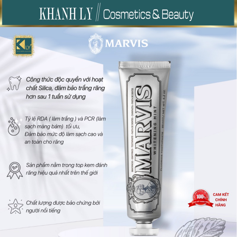 M.a.r.v.i.s toothpaste white 85ml | Shopee Malaysia