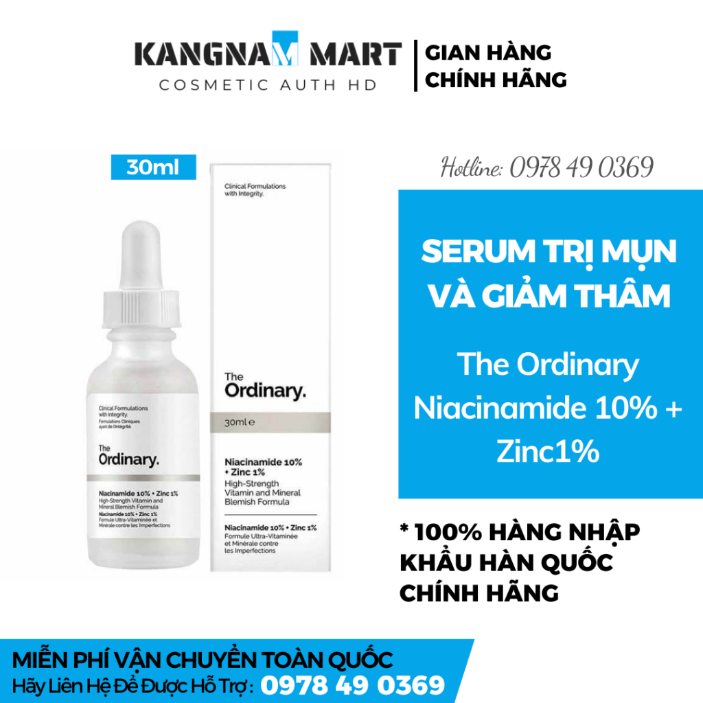 The Ordinary Niacinamide 10 + Zinc 1 Essence Reduces dark acne