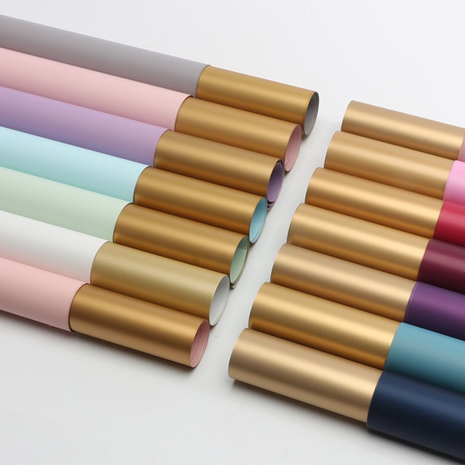 Combo of 5 sheets of 2-sided, 2-color flower wrapping paper, high ...