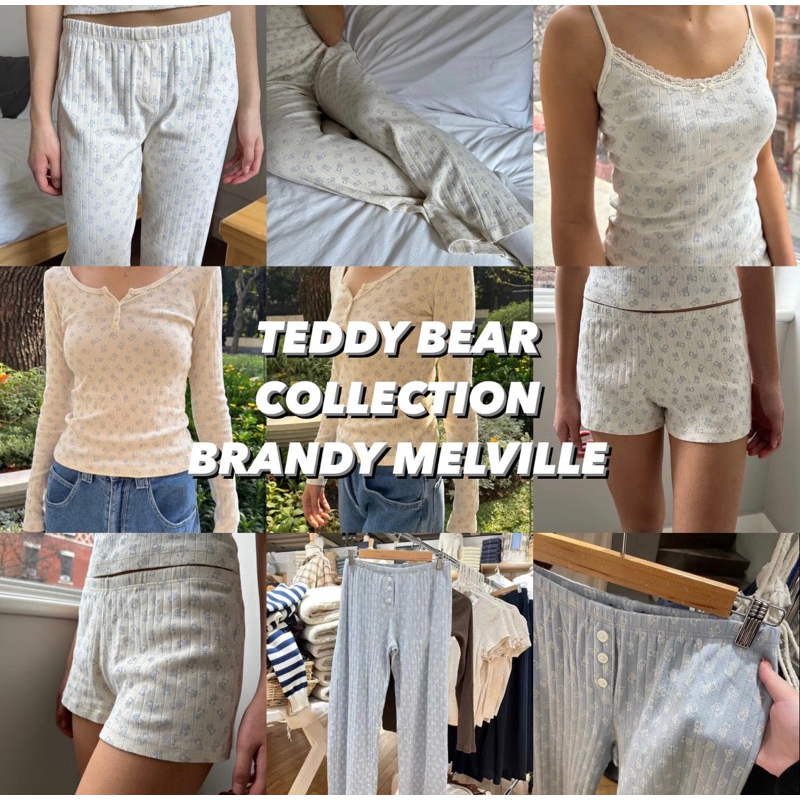 Brandy Melville Keira Teddy Bear Collection (Bggarts with Teddy Bear eyelet pattern) Shopee