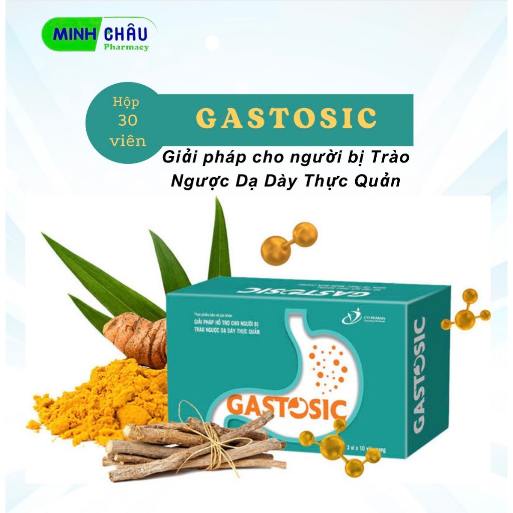 Gastosic pills help reduce gastroesophageal reflux (Box of 30 pills ...