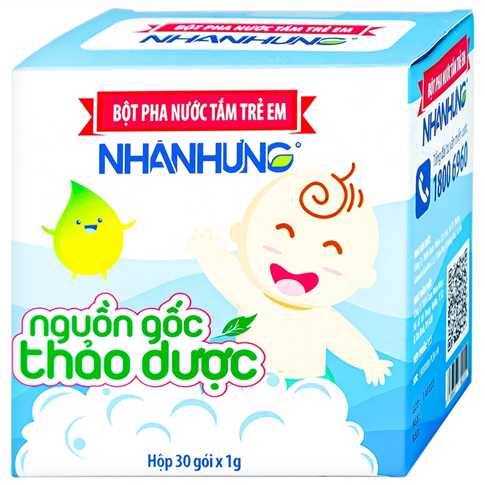 Nhan Hung bath powder - Helps children get rid of heat rash, diaper ...