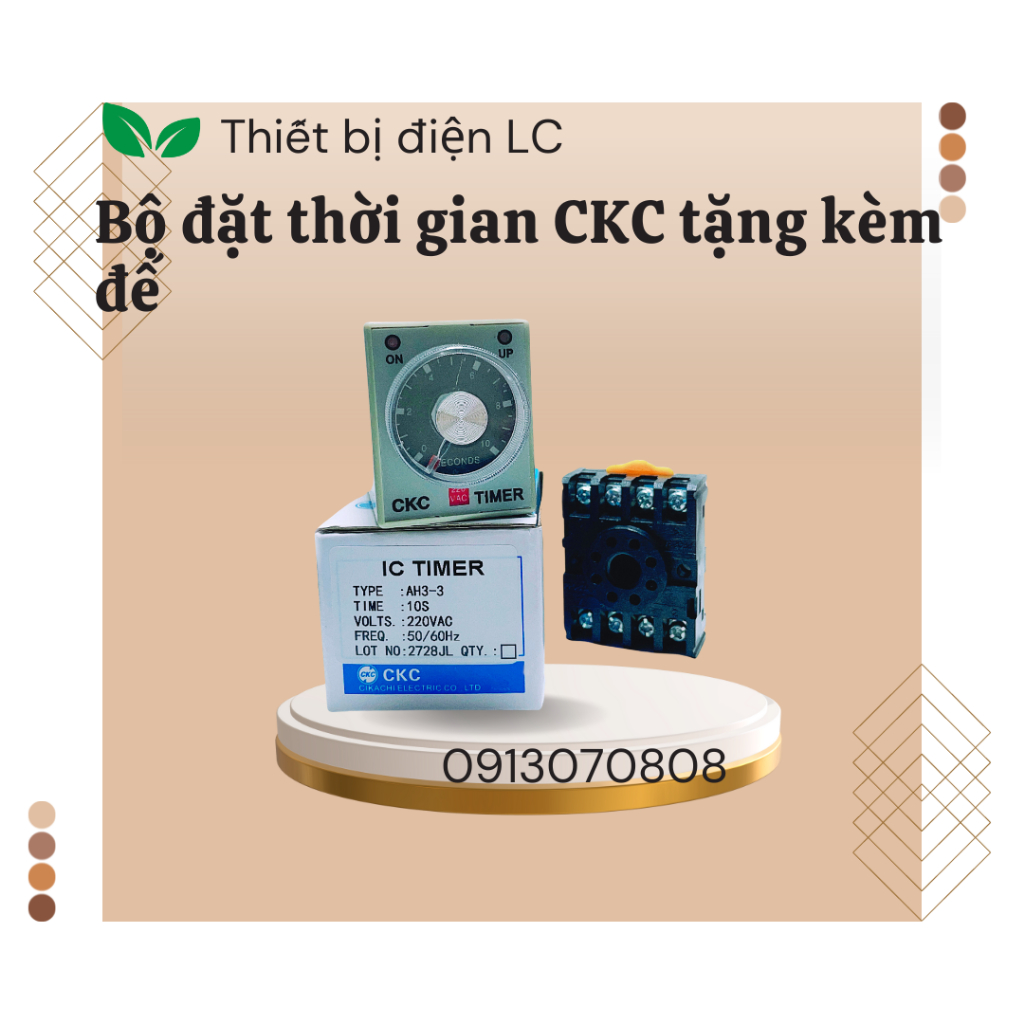 CKC time Relay (with base) - CKC AH3-3 time Relay 10S, 30S, 60SM, 10M ...