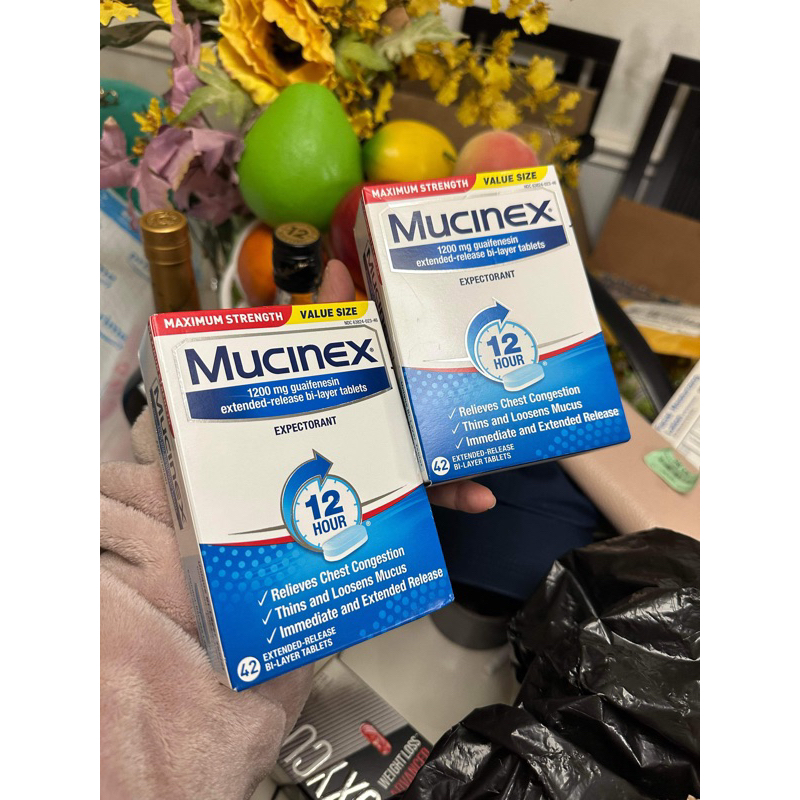 Mucinex 1200mg Maximum Strength 42 pills to relieve cough with phlegm
