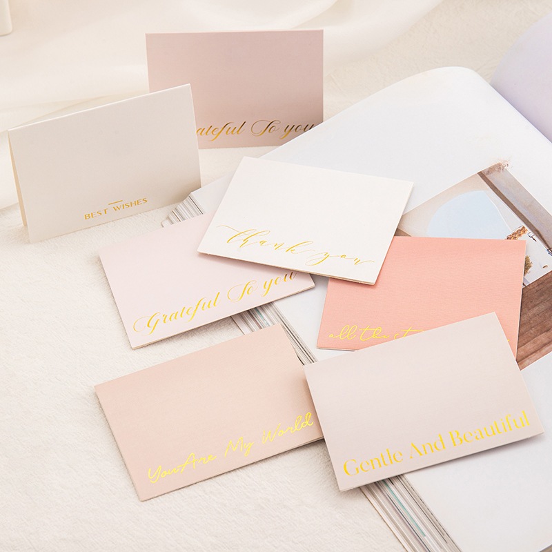 Lovely pastel plain thank you cards shopee malaysia