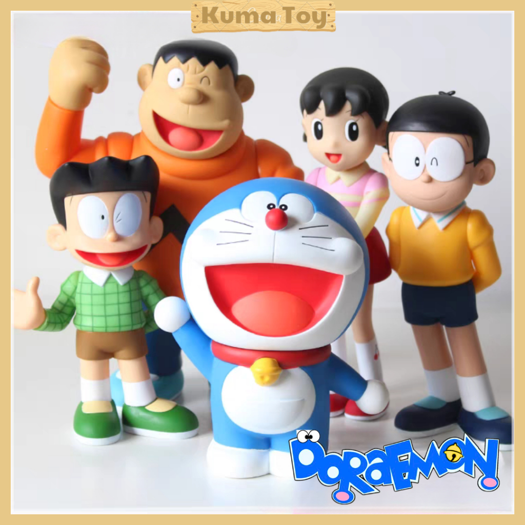 Hot Set Of 5 Doraemon, Nobita, Shizuka, Chaien, Suneo Models 21cm High ...