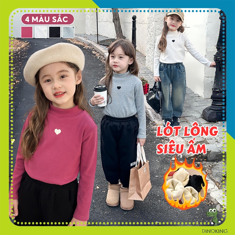 Dinoking super warm Korean baby girl thermal jacket with thick and