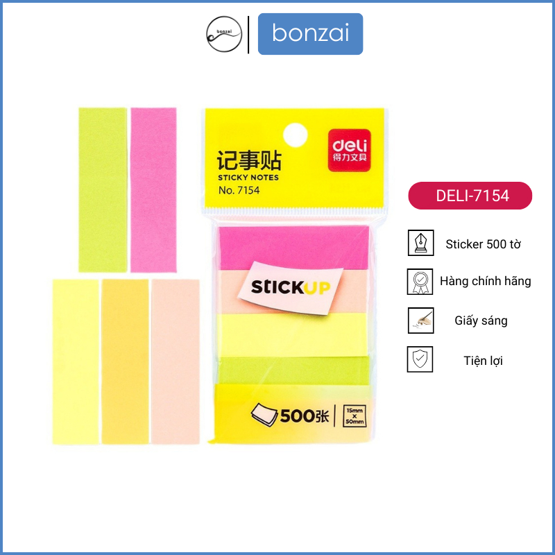Note Paper, Deli Memory Paper 7154 500 Stickers | Shopee Malaysia