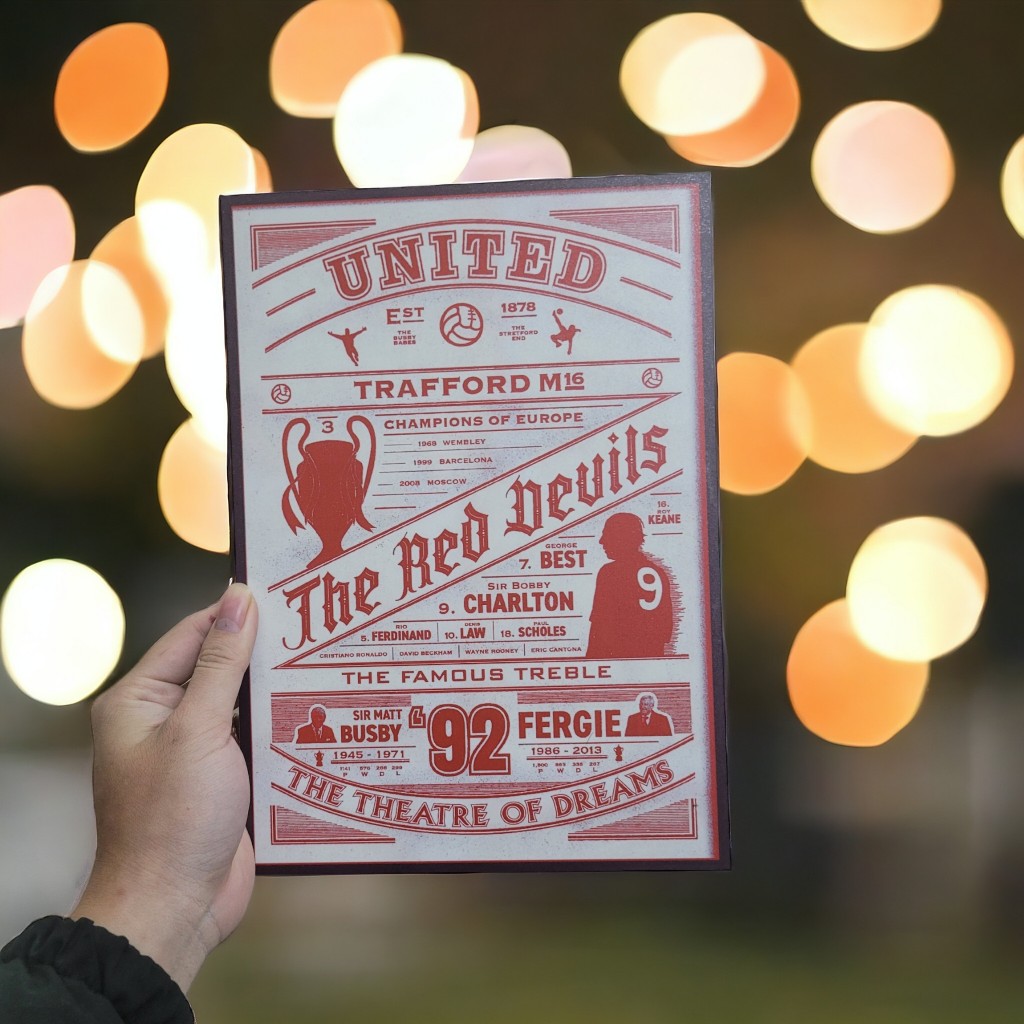️ Manchester United Retro History Poster - MU Football Team History ...