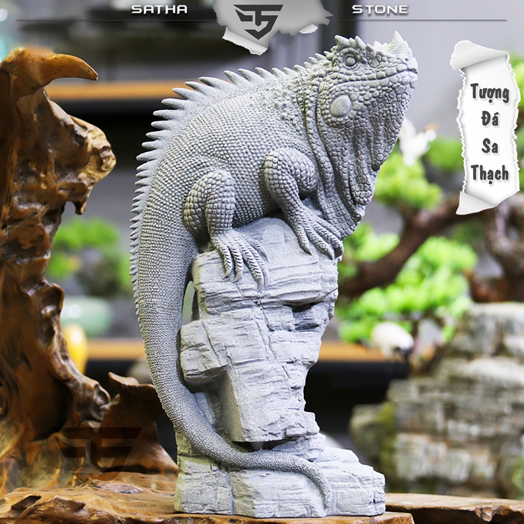 SA Reptile Statue, Sprocket, South American Dragon High Quality Stone ...