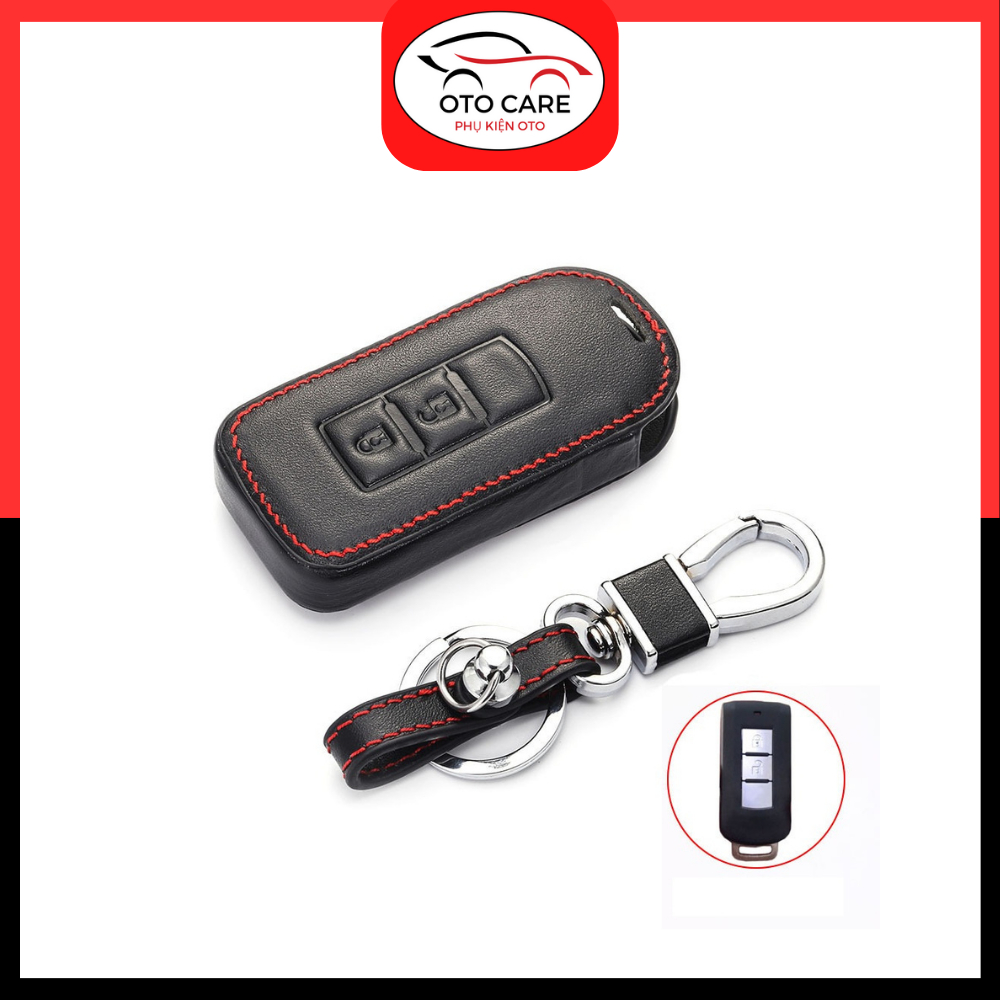 Leather Car Key Case for Mitsubishi Xpander, Outlander, Attrage, Mirage ...