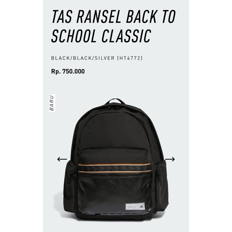 Adidas Ransel 2024 sports fashion backpack school backpack | Shopee ...