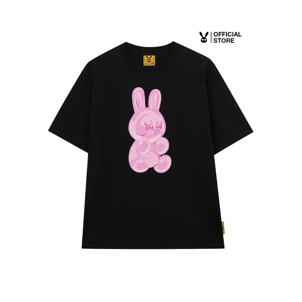 Unisex Bad RABBIT GUMMY RABBIT TEE BLACK T-shirt 100% Cotton ...