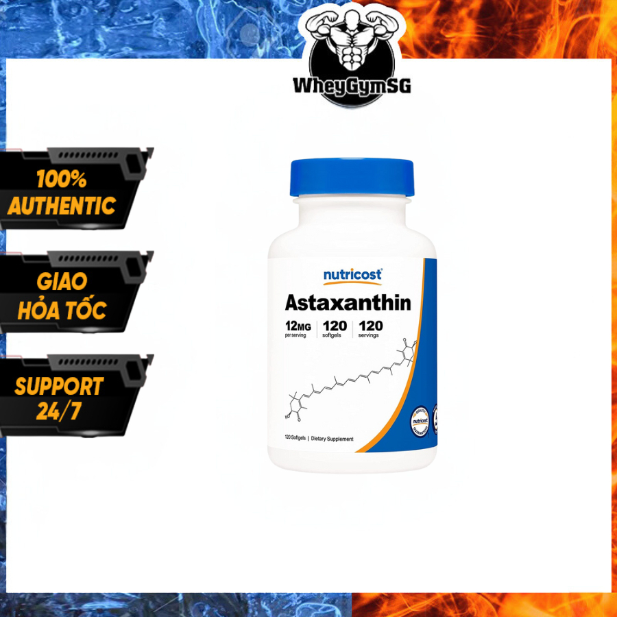 Nutricost Astaxanthin AntiAging, Body Rejuvenation Oral Tablet 12mg
