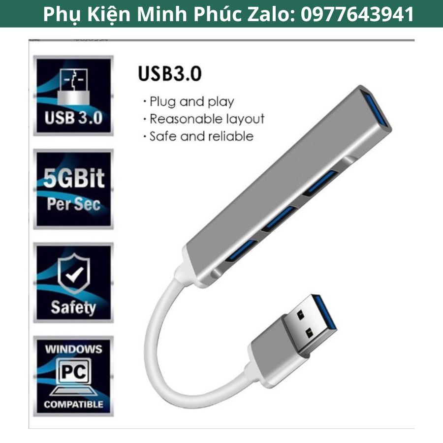 Hub Split 4 Ports USB 2.0 3.0 Versatile Convenient High Speed | Shopee ...