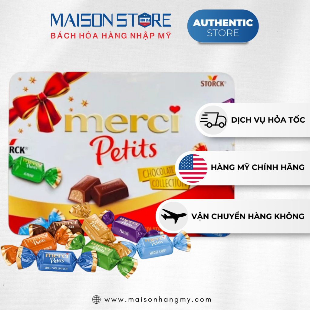 Storck MERCI PETITS Synthetic Chocolate 7 Flavors (375g) - Genuine USA ...