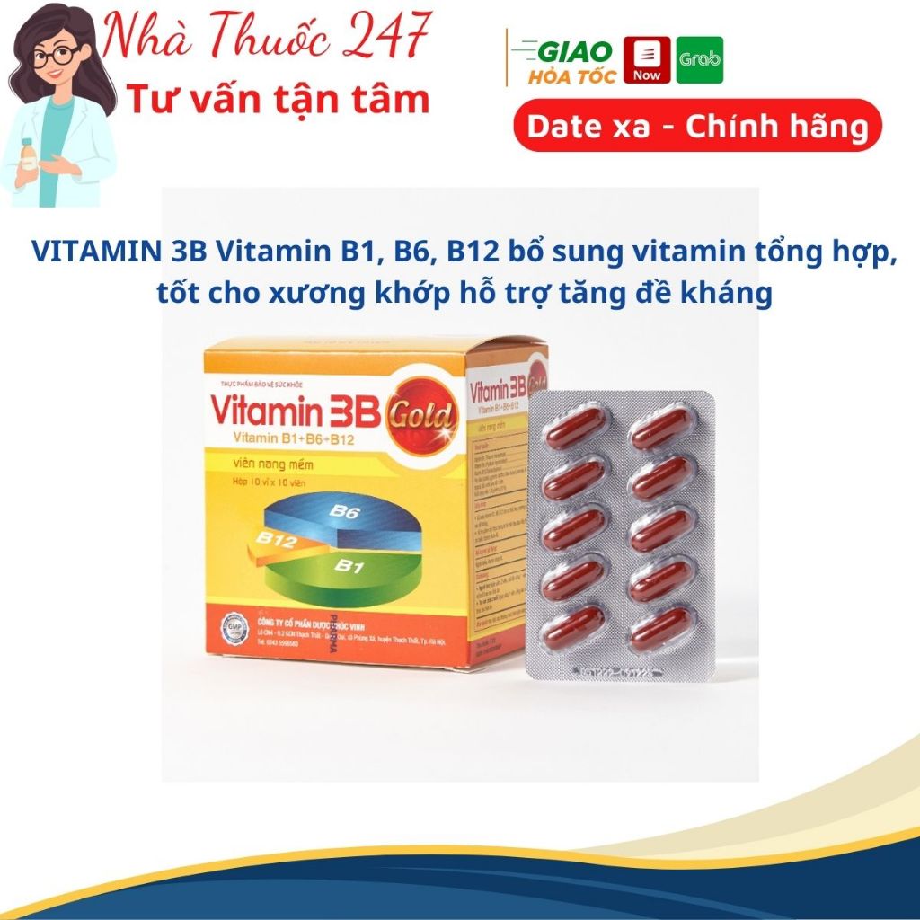 Vitamins 3B Vitamins B1, B6, B12 Supplement Multivitamins, Good For