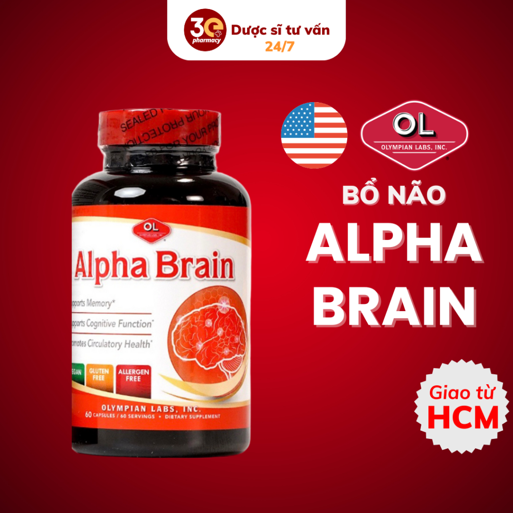 Alpha Brain Olympian Labs Brain Tonic Tablets Support Cerebral Circulation, Imported Usa