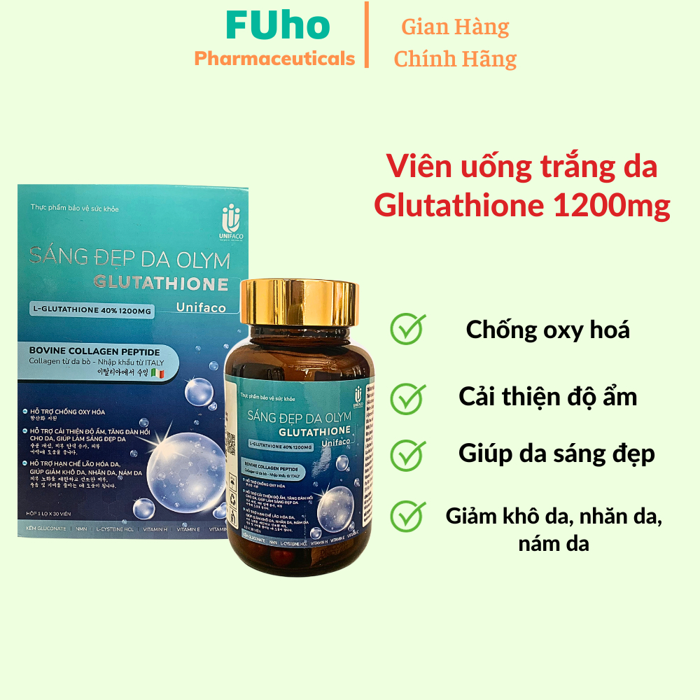 Glutathione Whitening Oral Tablet 1200mg, Helps skin color, improves ...