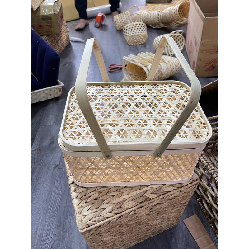 Scratch picnic baskets, midautumn gift baskets, bamboo gift baskets