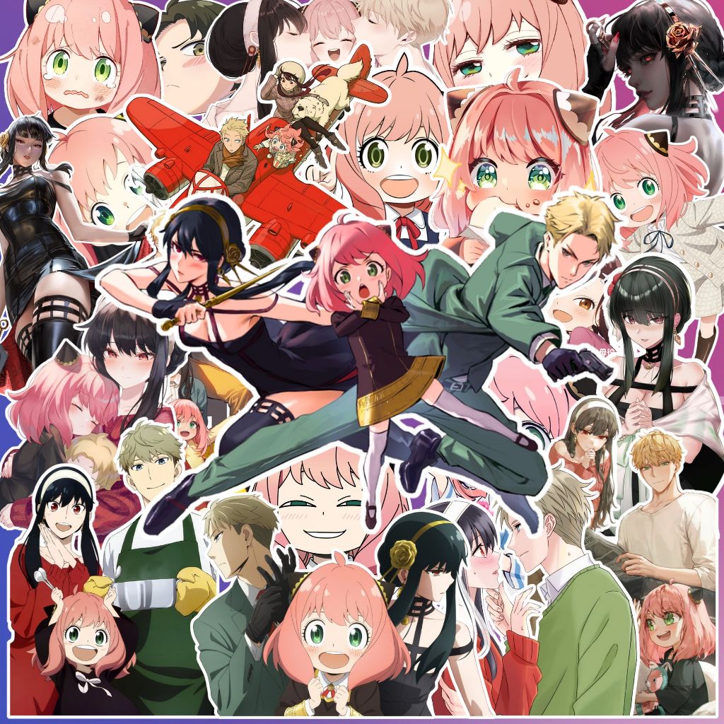 [Set Of 50 Pieces] sticker anime spy x family, sticker Anya, sticker ...