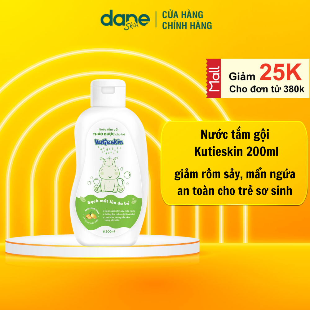 Kutieskin herbal baby shampoo 200ml - helps soothe the skin, reduces ...