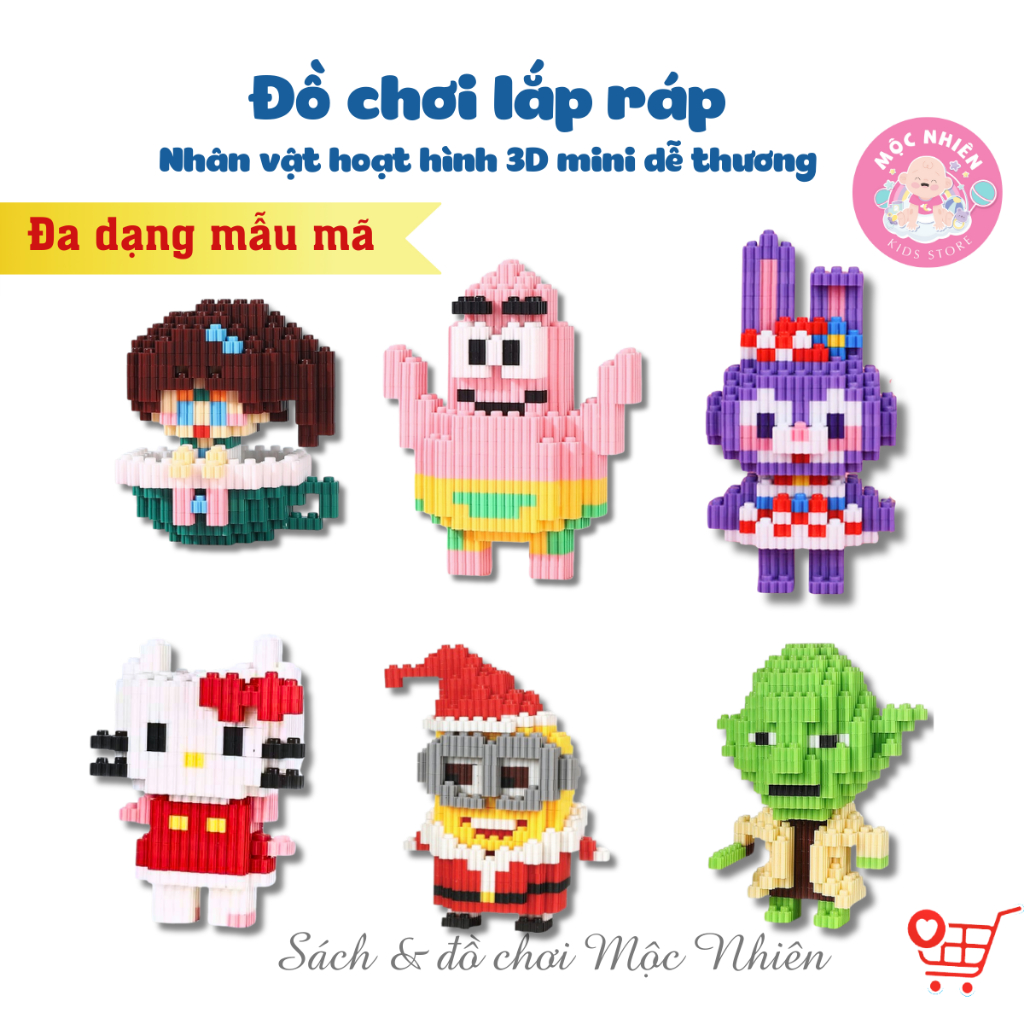 Cute cartoon 3D mini assembly toy (Many different models) | Shopee Malaysia