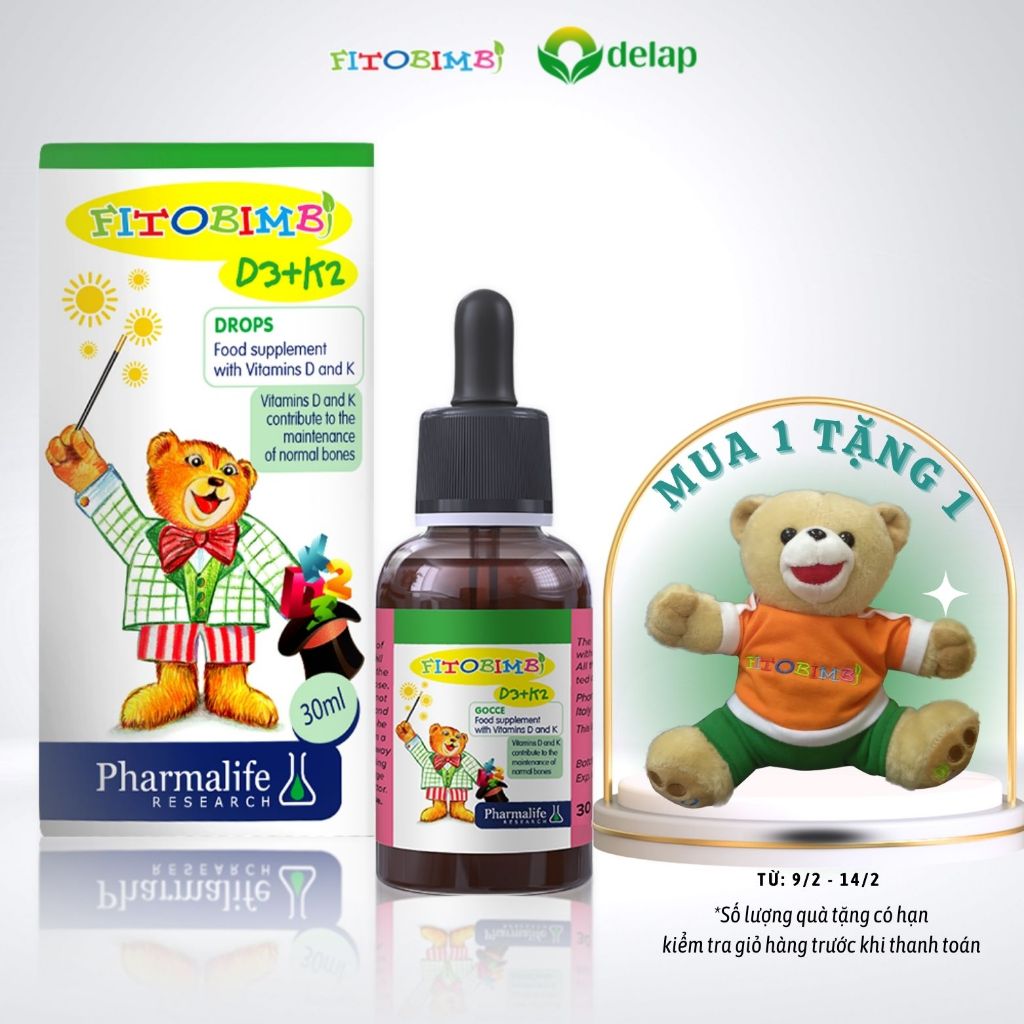 Vitamin Fitobimbi D3 K2 Supplement Syrup Absorbs Maximum Calcium Into