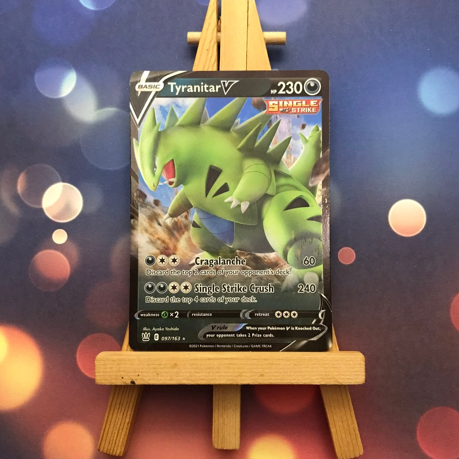 Pokemon Tyranitar V 097 / 163 picture card - Genuine English Ultra Rare ...