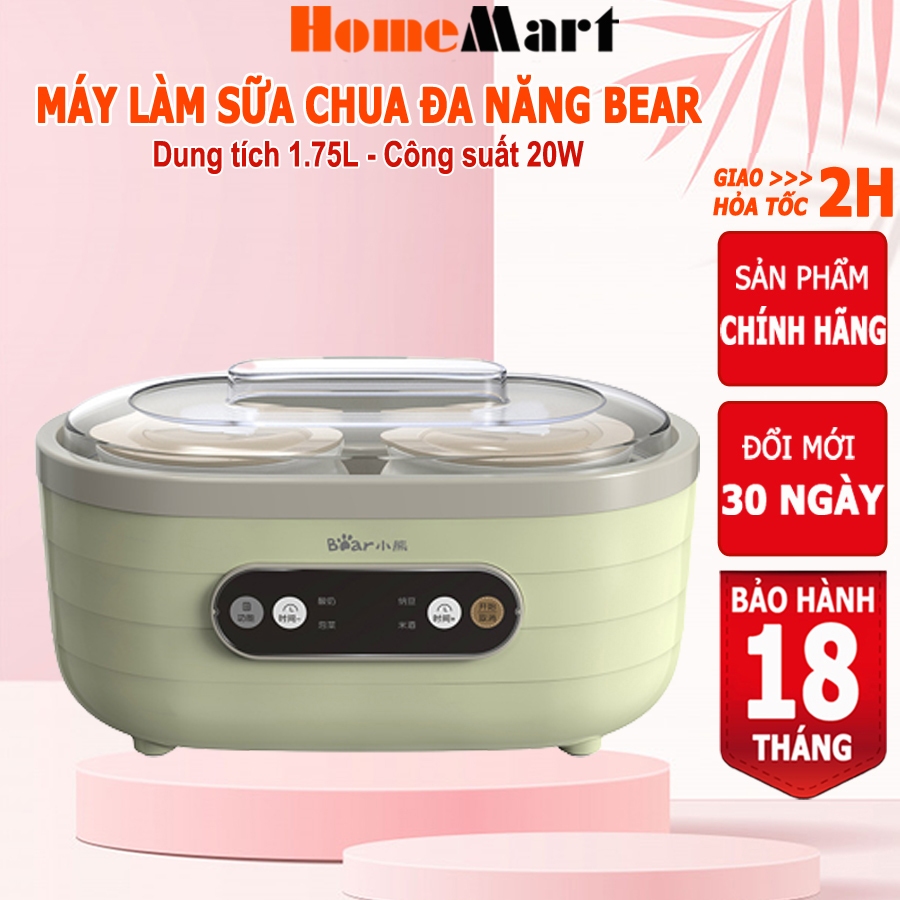 Bear Yogurt Maker 1.75L, Multifunction Yogurt Incubator, HomeMart Genuine Product BH 618