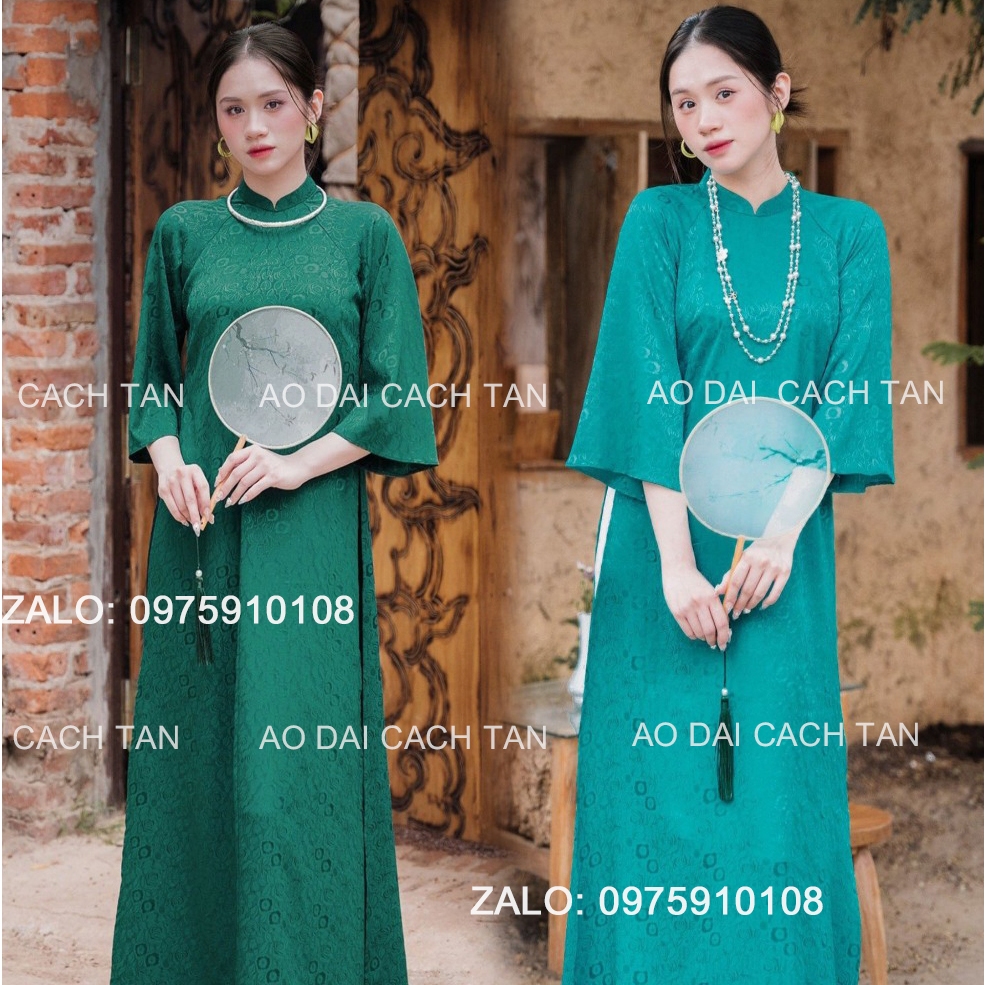 Innovative Female Ao Dai With Sleeveless Design, High Quality Brocade