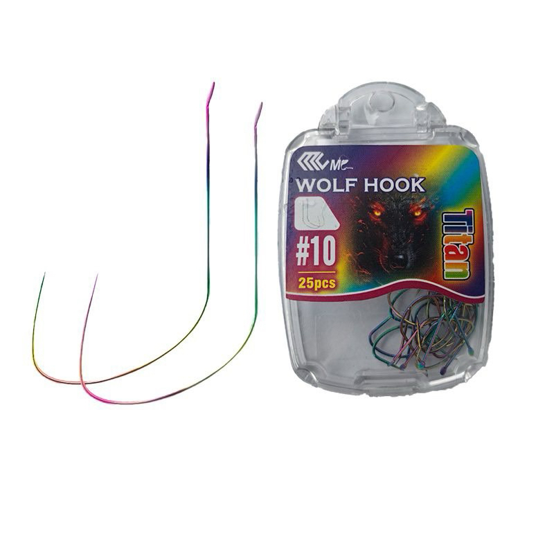Mc Fishing titanium barbless Wolf Fang Fishing hook is super sharp ...