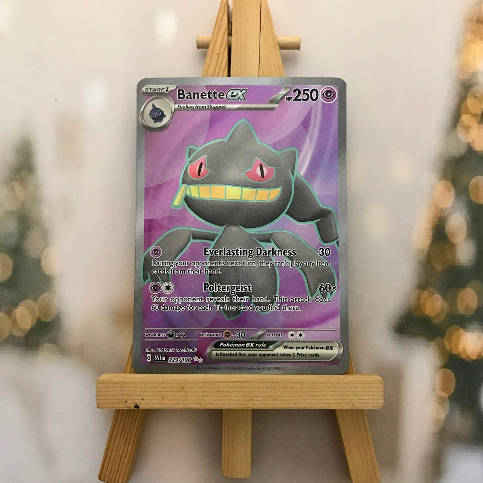Carta 229/198 Coleccionistas Carta Pokmon Banette Ex 229/198 - Escarlata Y  Violeta, Ultra Rara, Holo Full Art - Para Coleccionistas
