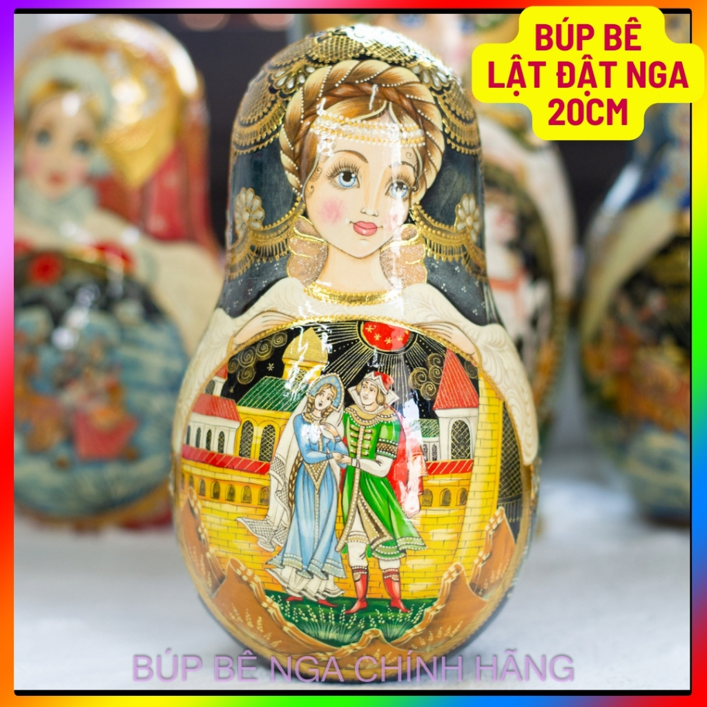 Highend Wooden Russian FlipFlop Doll 20CM With "Russian Fairy Tales
