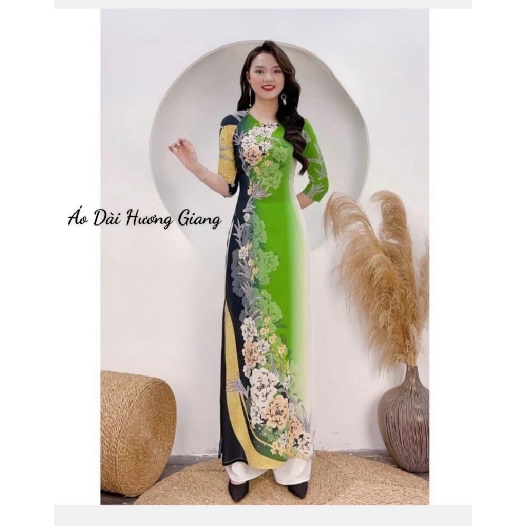 Ao Dai Middle-Aged With Sharp 3D Printed Patterns, Middle-Aged Ao Dai ...