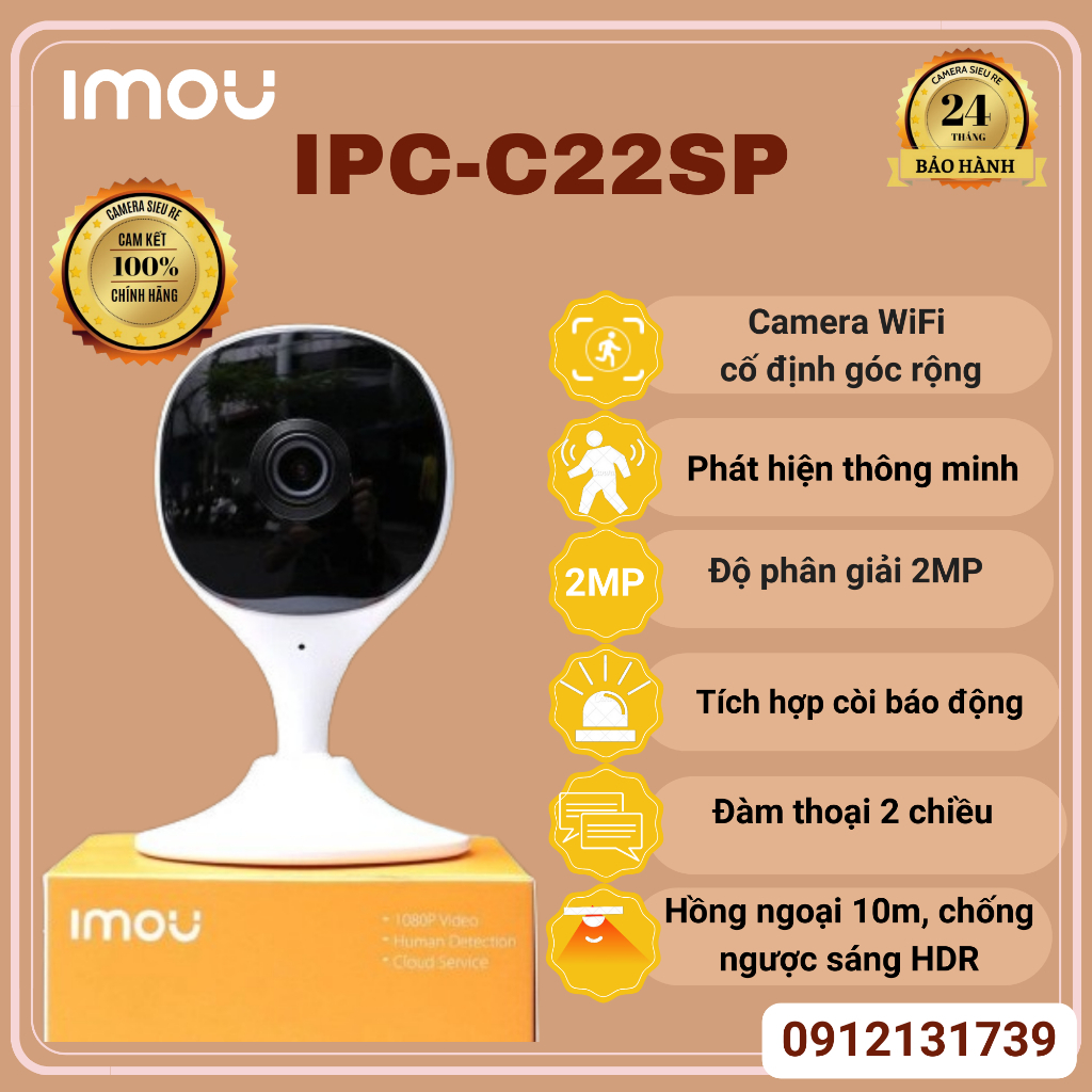 Imou WiFi Camera C22EP- A / IPC-C22SP Wide Angle 1080P 2MP Full HD ...