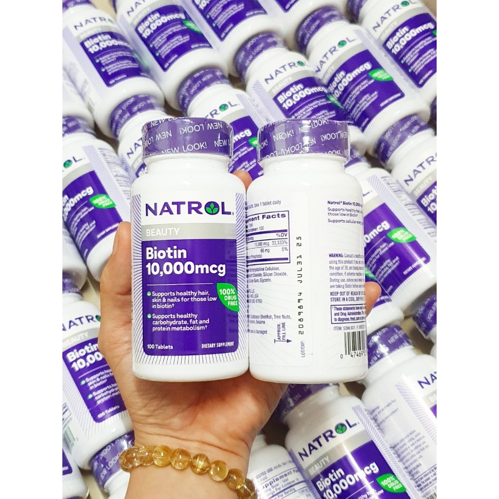 Natrol Biotin 10000 Mcg Us Oral Tablet Supports Hair Growth And ...