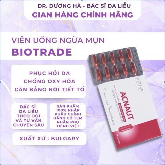 Genuine Biotrade Acnaut Food Supplement 30 tablets, beautifies skin ...
