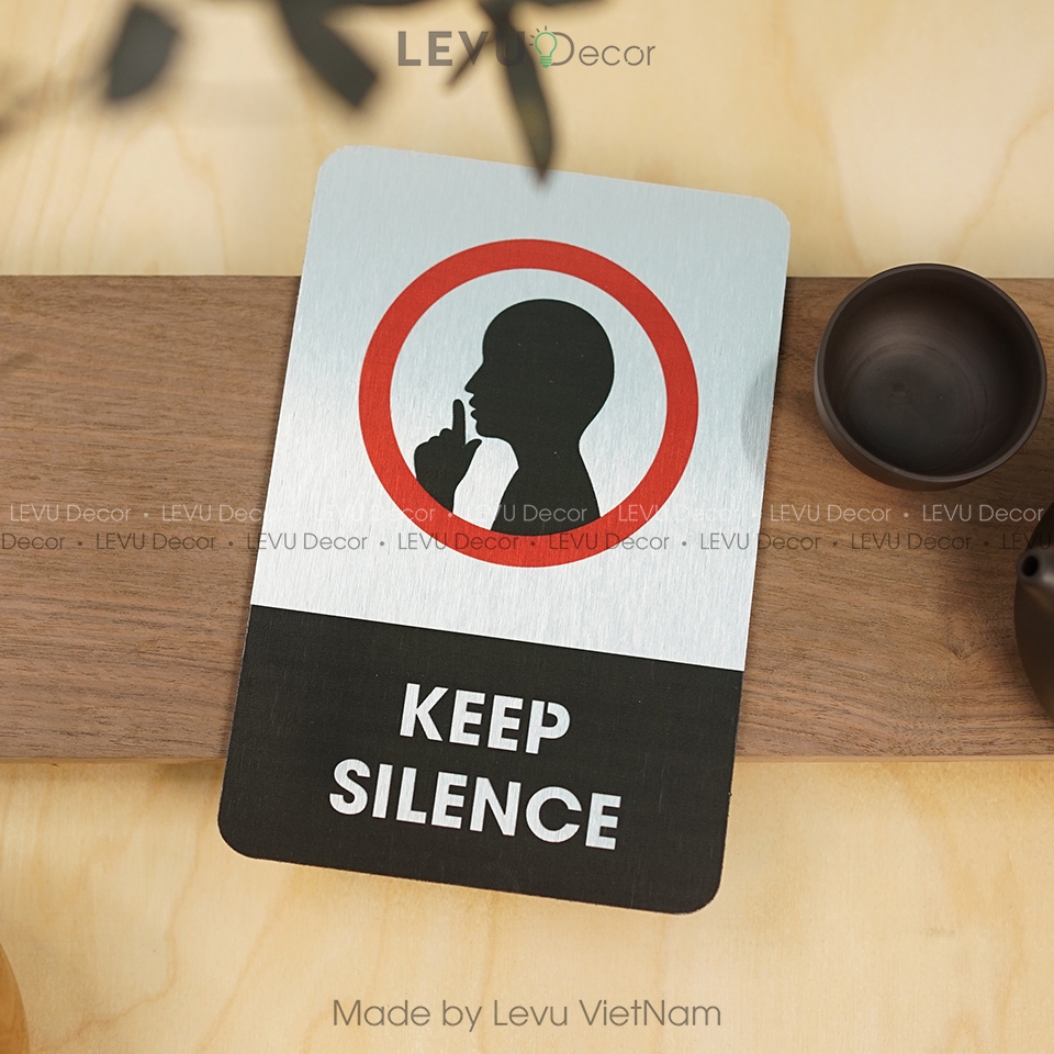 Keep silence sign, please keep quiet sign made of ALB-BG11 aluminum ...