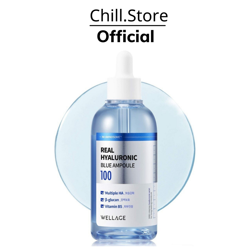 Wellage Rea Hyaluronic Blue Ampoule Skin Recovery Serum 75ml | Shopee ...