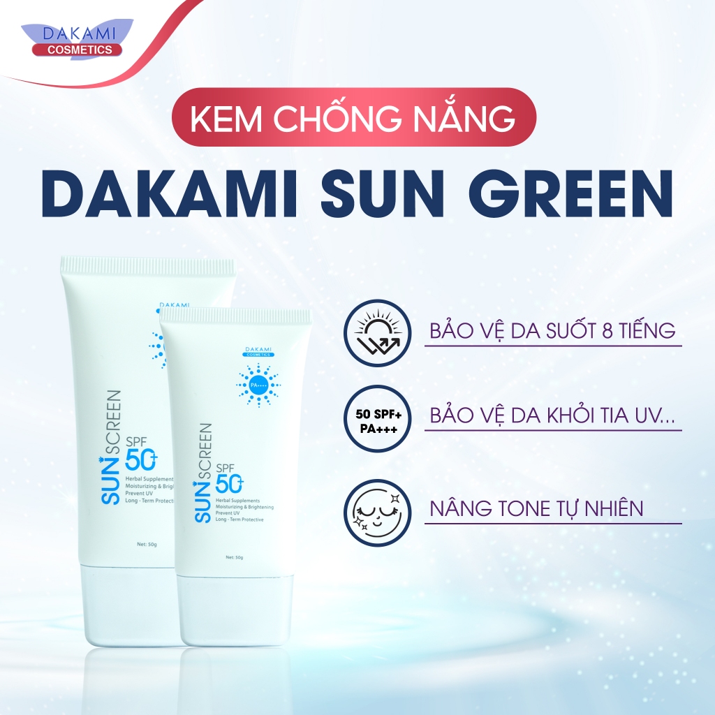 Dakami SUN GREEN Sunscreen SPF 50+ PA++ + 50G Box | Shopee Malaysia