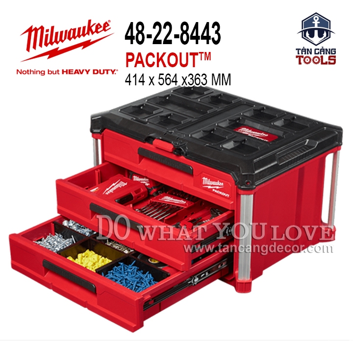 Milwaukee Packout 3 Drawer Tool Box 48 22 8443 Shopee Malaysia