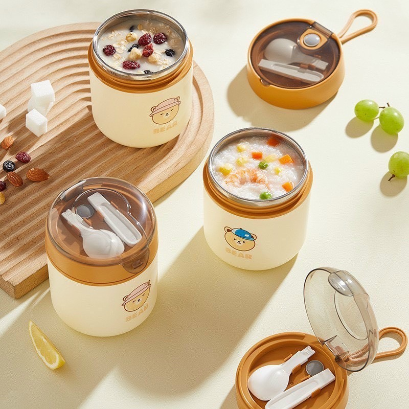 Stainless Steel Intestinal Food HeatRetaining Porridge Thermos Flasks