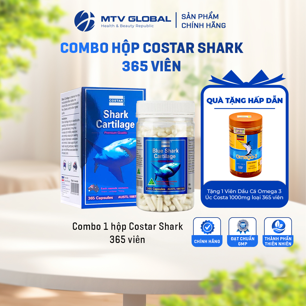 Combo 1 Box Costar Shark Australian Shark Cartilage Tablets (365 ...