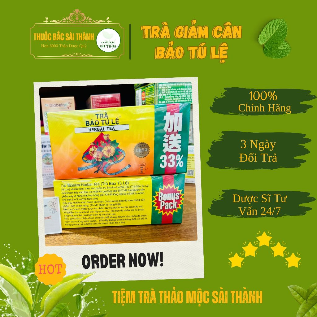 Weight Loss Tea - BIOSLIM - Bao Tu Le - Box Of 40 Packs | Shopee Malaysia
