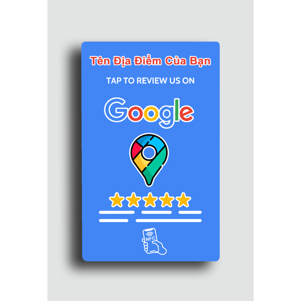 No1. Google Maps Review Card - 5-star Google Maps Smart NFC Review Card ...