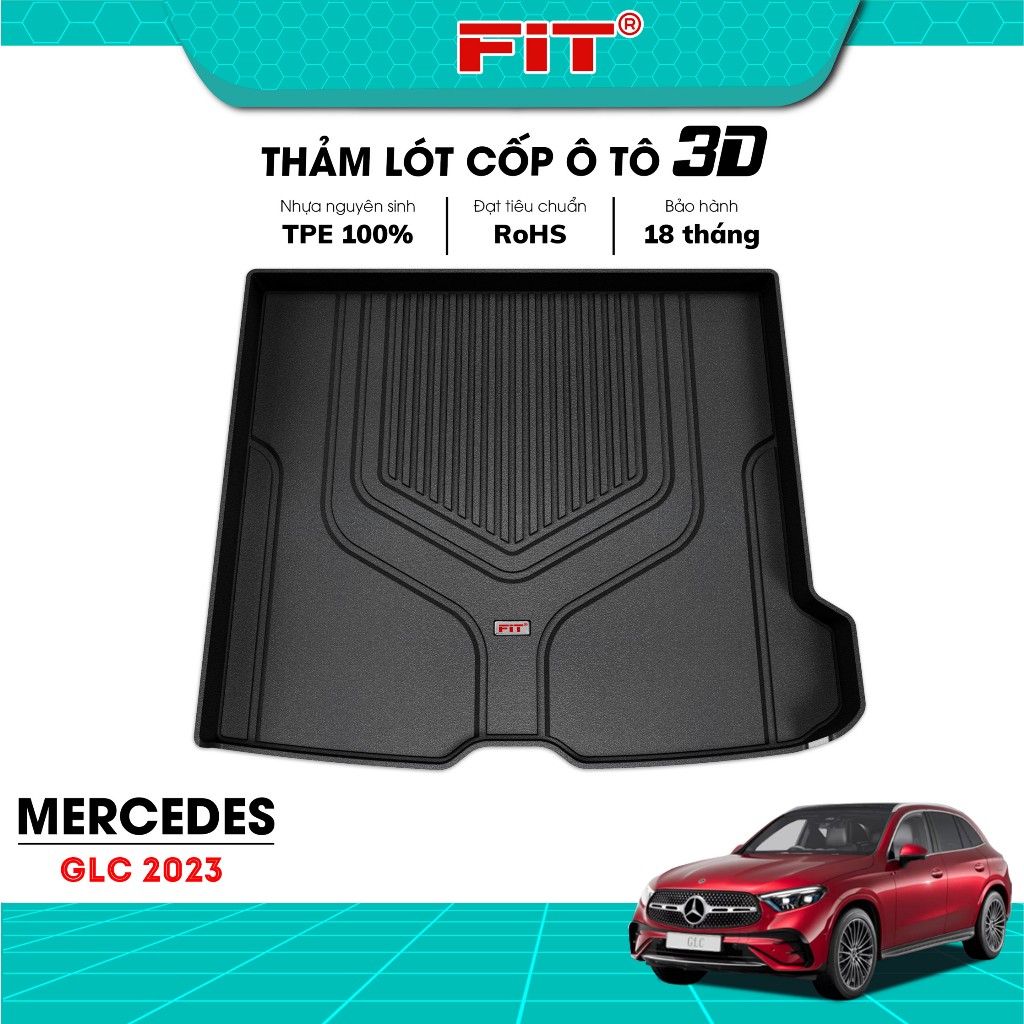 Powerty Trunk Mat Compatible For Mercedes-Benz GLC 2023 2024 - View #2