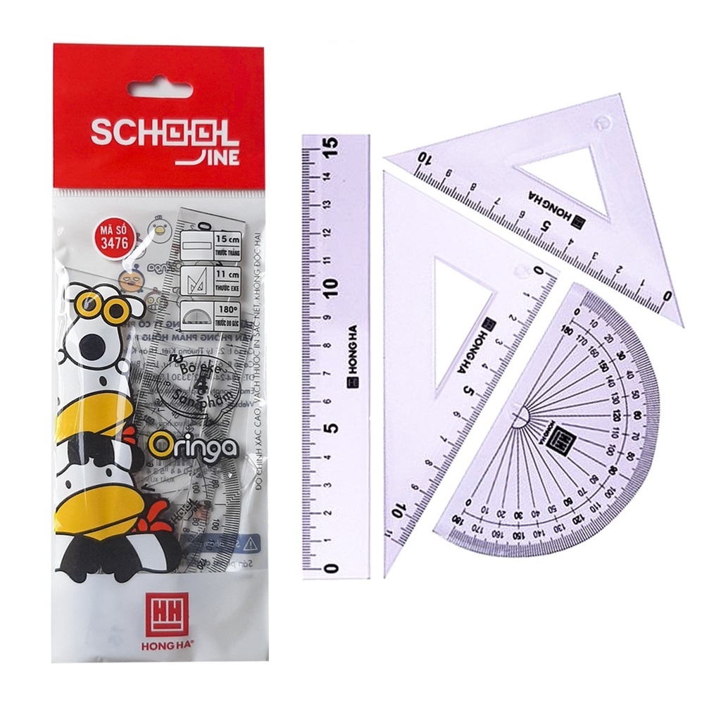 (COMBO) Eke Set - Ruler - Degree Ruler 3476 (Hong Ha) | Shopee Malaysia